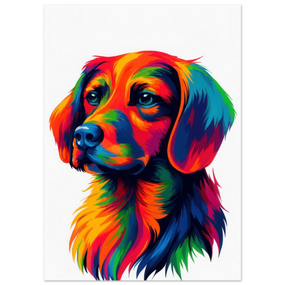 Färgglad Hundkonst – Levande Pop Art Tryck Djur