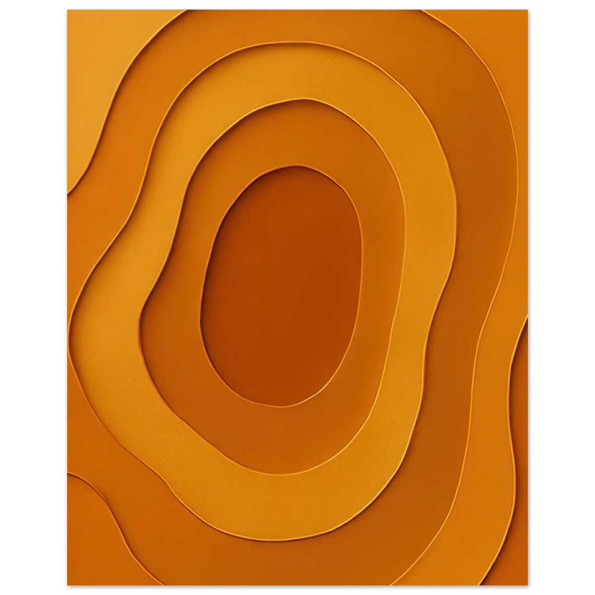 Abstrakt Terracotta Delight - Modern Minimalist Orange Art Print