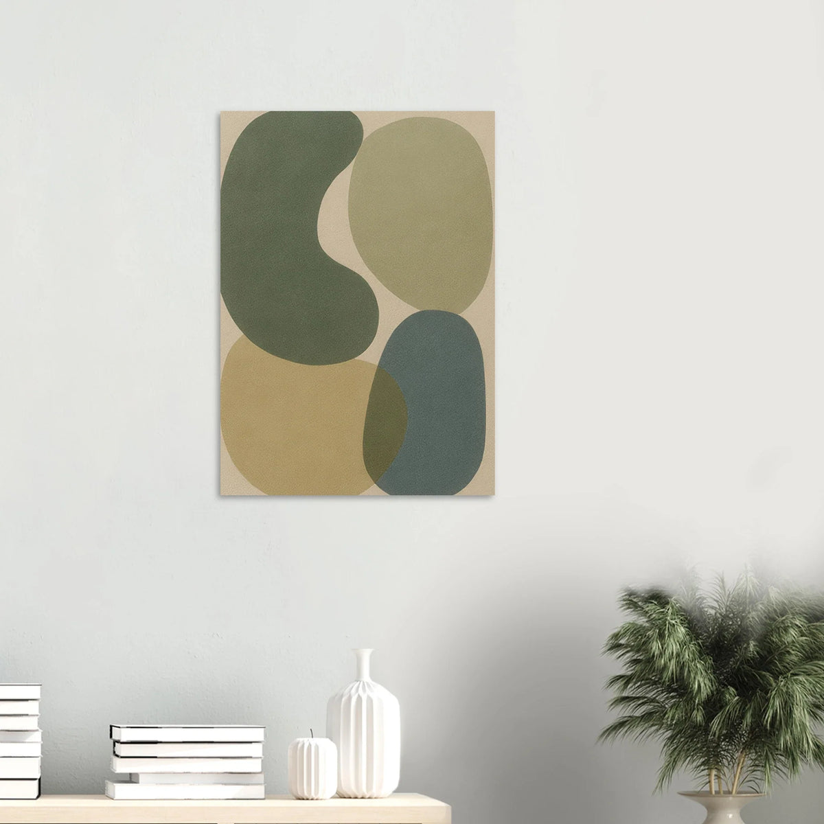 Abstrakt / Minimalistisk Jordnära Toner Konsttryck - Modern Väggkonst i Naturliga Nyanser