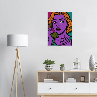 Pop Art Poster: Retro Glamour Wall Art in Vibrant Hues, Available in Various Sizes