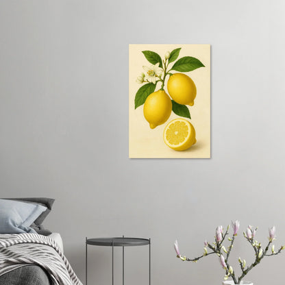 Fresh Lemon & Greenery Poster - Choose Your Perfect Size