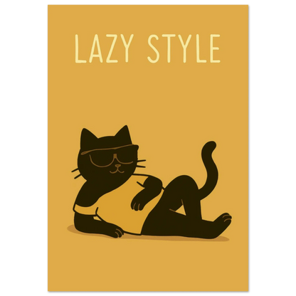 Lazy Cat in Sunglasses Poster – Chill Vibes Wall Art