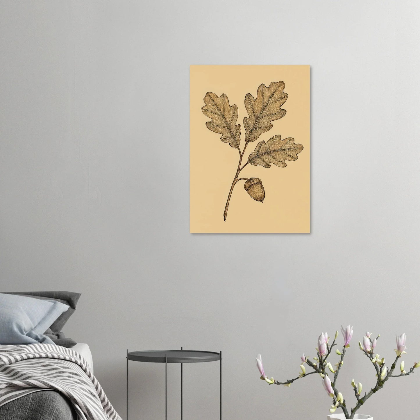 Frukter Oak Leaf & Acorn Botanical Art Print – Timeless Nature-Inspired Wall Decor in Various Sizes