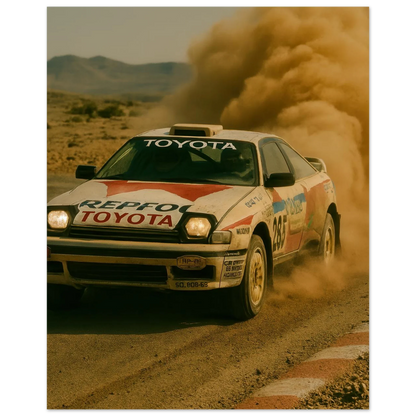 Bilar: Rallycross Retro - Dynamisk Väggkonst i Olika Storlekar