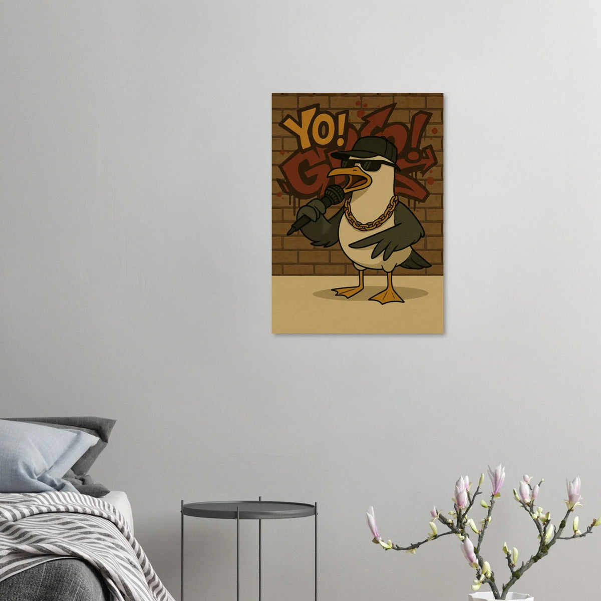 Urban Seagull Rapper Poster - Iconic Street Art Print in Various Sizes