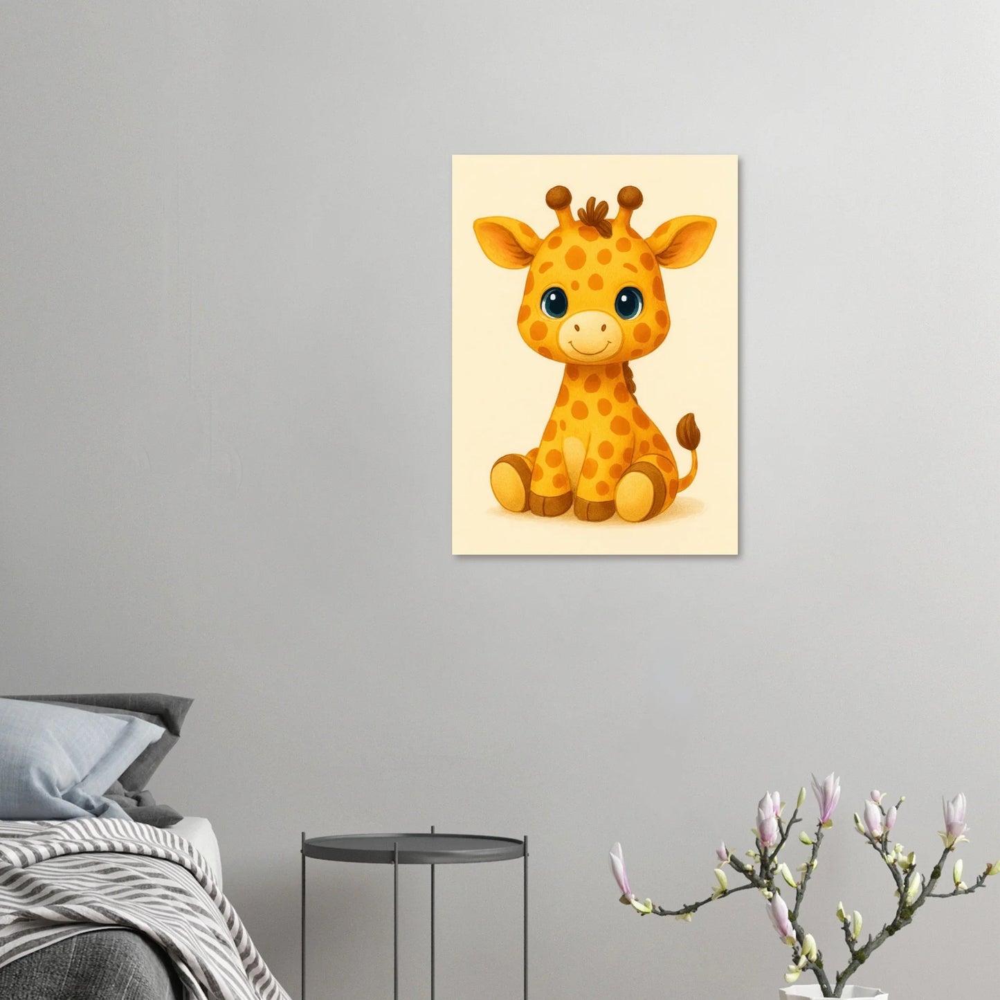 Söt Giraff Illustration Konsttryck – Läckert Barnrumsinredning i Olika Storlekar