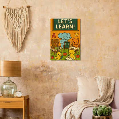 Lekfull Skolstart: 'Let's Learn!' Konsttryck för Barnrummet