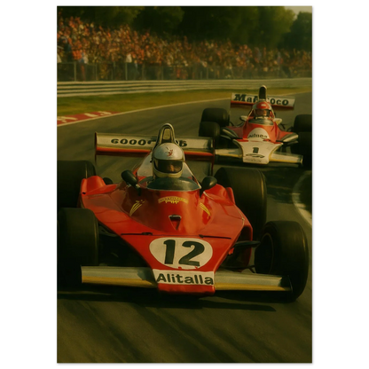 Bilar: Classic Racing Excitement Poster – Vintage Formula 1 Art Print