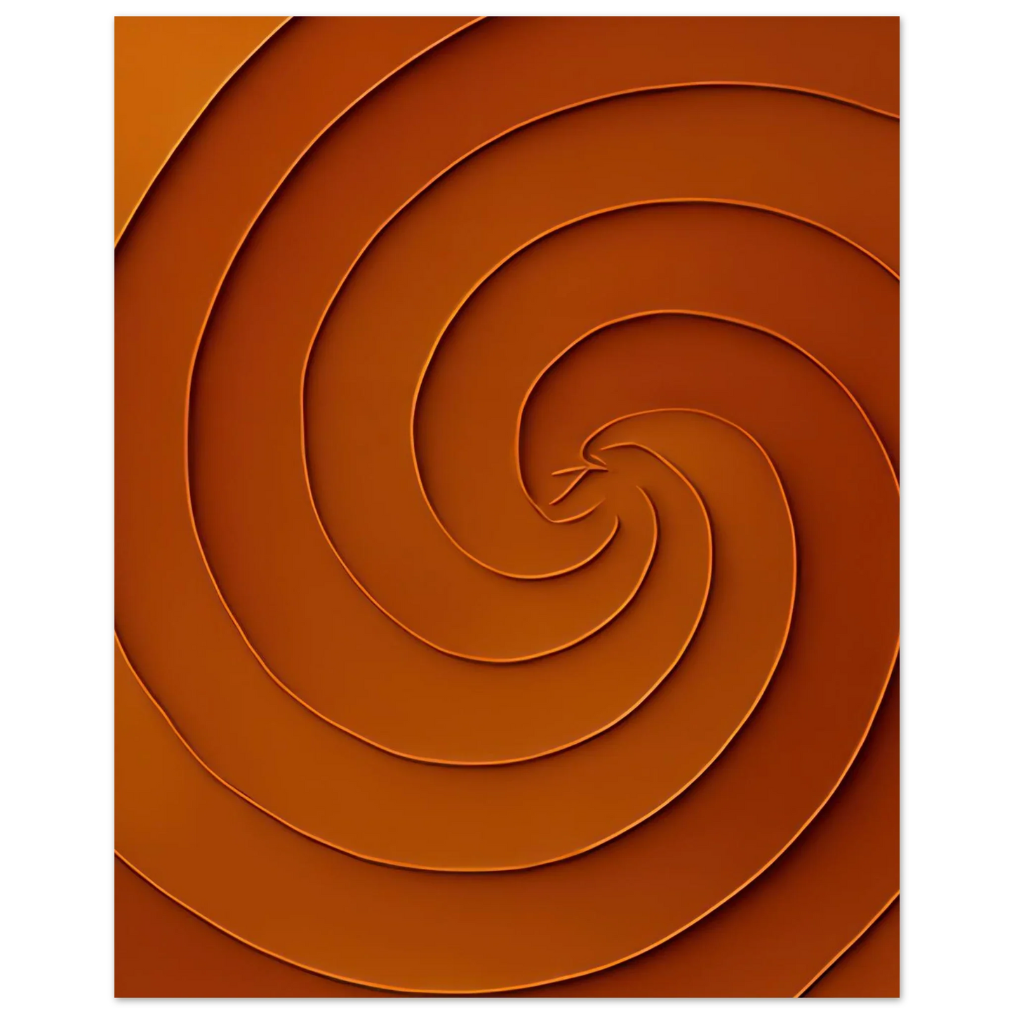 Abstrakt Spiral Konsttryck i Rustika Jordtoner – Modern Minimalistisk Poster i Flera Storlekar