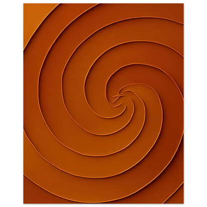 Abstrakt Spiral Konsttryck i Rustika Jordtoner – Modern Minimalistisk Poster i Flera Storlekar