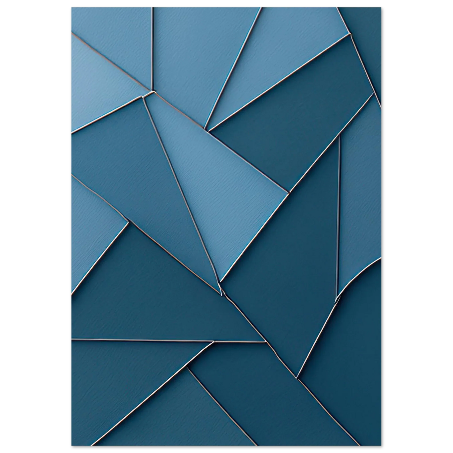 Minimalist Blue Geometric Abstract Art Print – Modern Wall Decor in Various Sizes