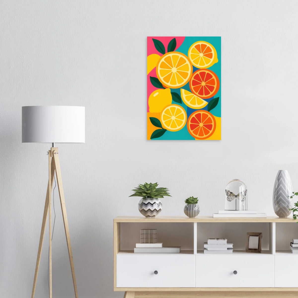 Frukter: Vibrant Citrus Pop Art Print for a Zesty Home Refresh