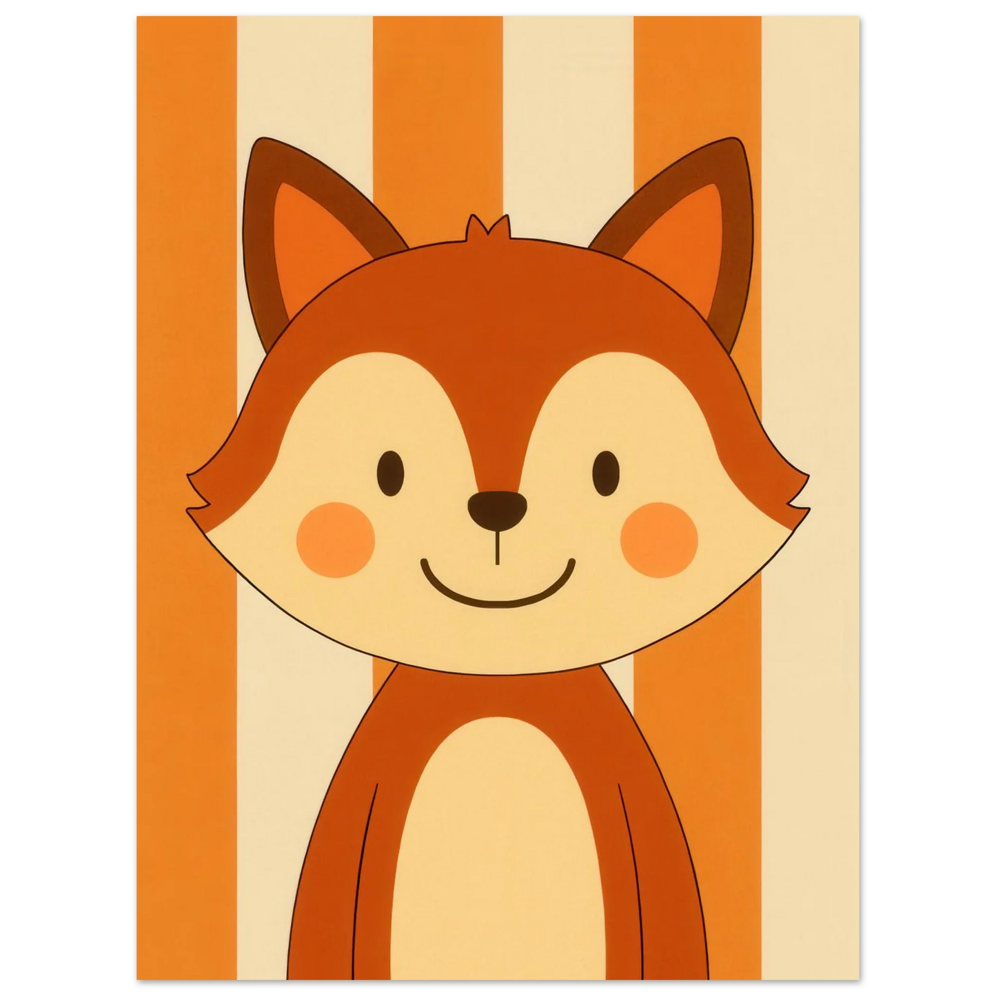 Foxy Friend Art Print – Playful Forest Charm for Your Little One's Room