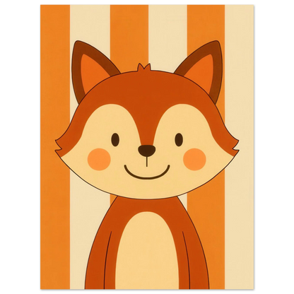 Foxy Friend Art Print – Playful Forest Charm for Your Little One's Room