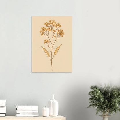 Frukter – Golden Botanical Print on Premium Semi-Gloss Poster