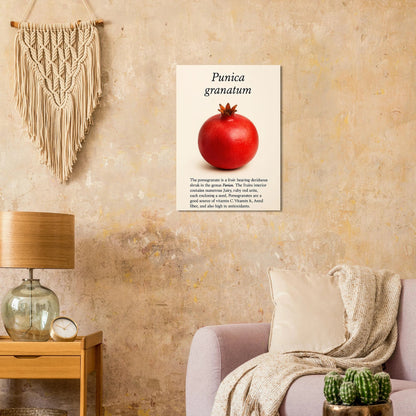 Frukter - Vibrant Pomegranate Botanical Print Poster, Available in Multiple Sizes