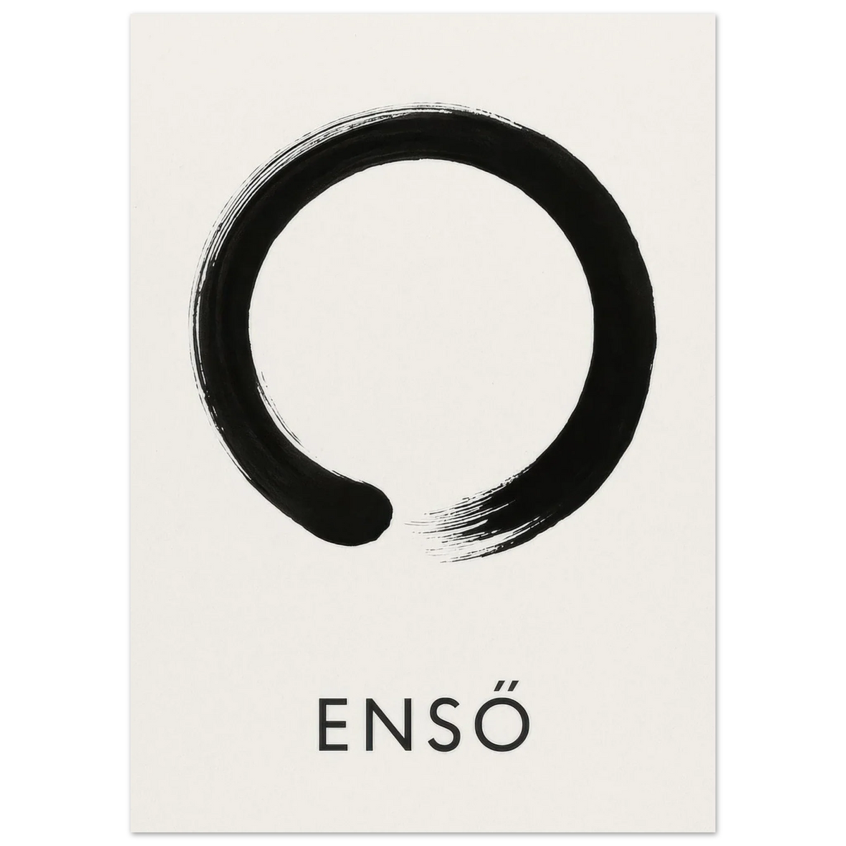 Zen Enso Brushstroke Poster - Minimalist Nordic Wall Art Print in Various Sizes