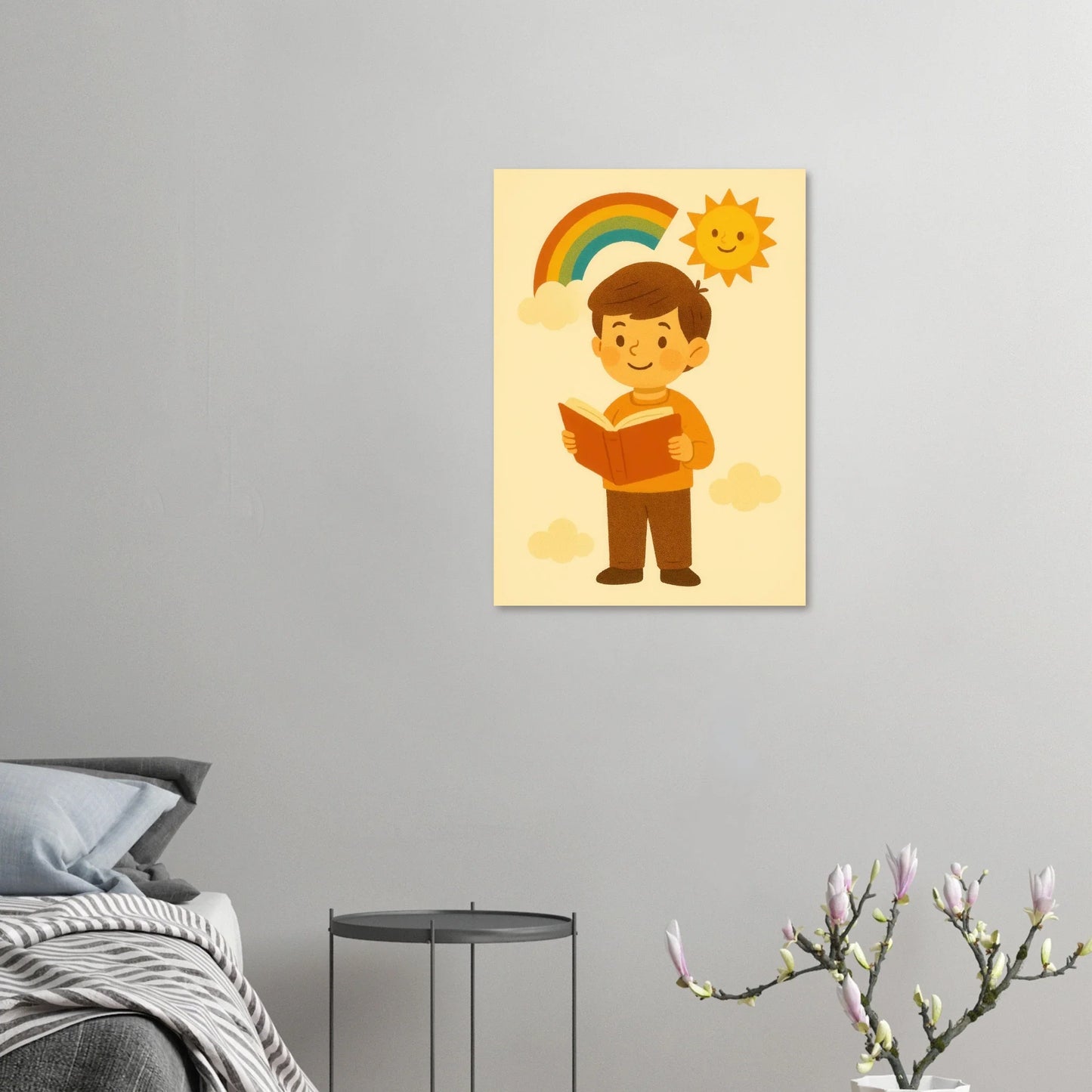 Vibrant Barn Kids' Story Poster – Whimsical Learning Art Print for Playful Spaces