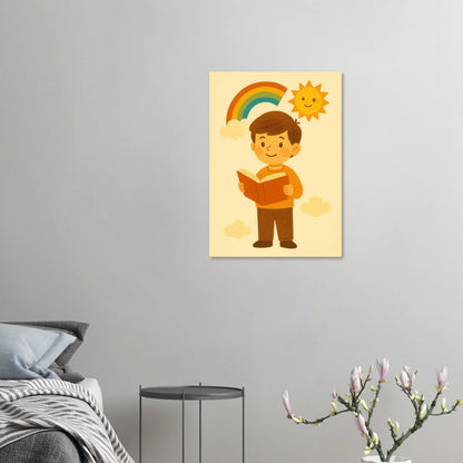 Vibrant Barn Kids' Story Poster – Whimsical Learning Art Print for Playful Spaces