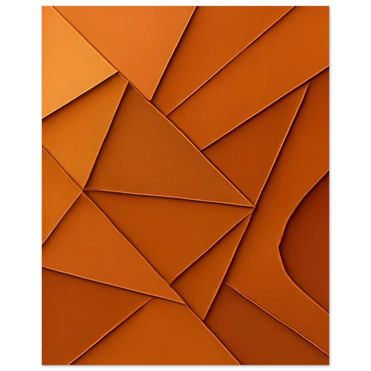 Abstrakt / Minimalistisk Terrakotta Design - Högkvalitativ Poster i Flera Storlekar