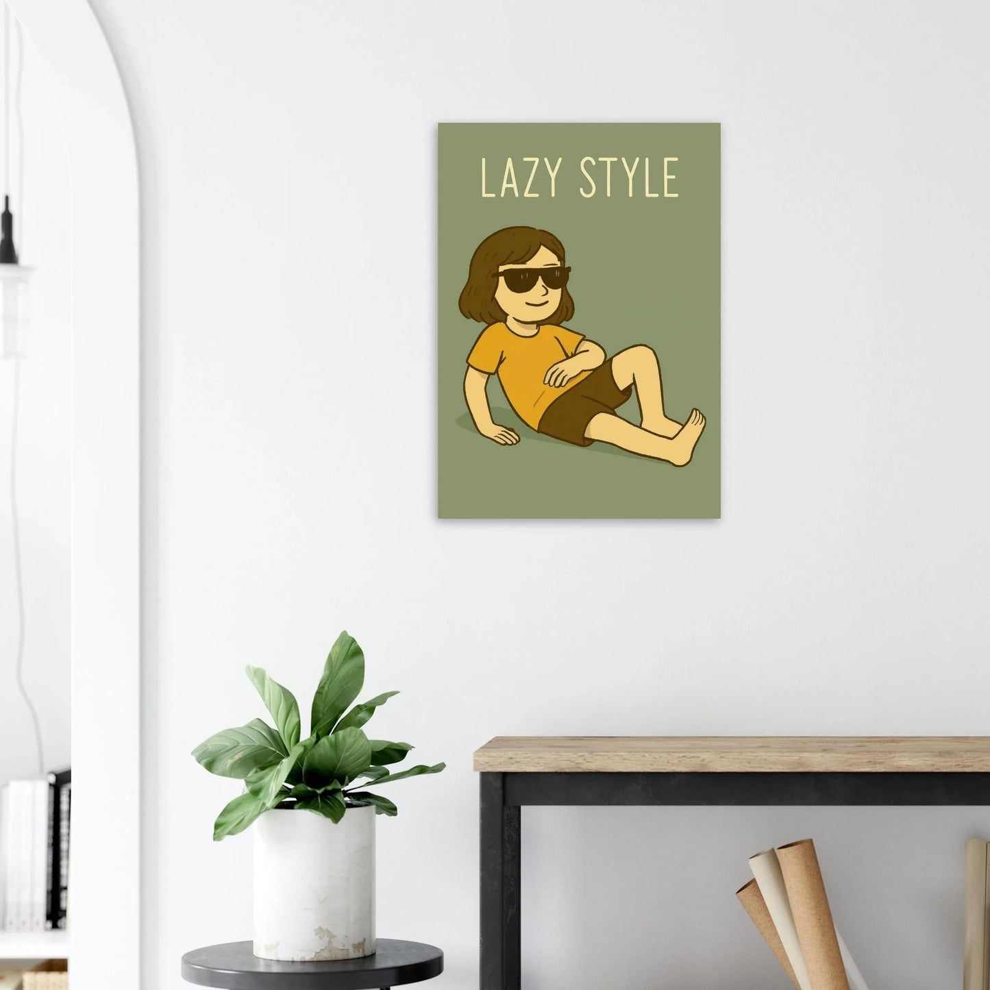 Lazy Style Chilling Vibe Poster – Unique Wall Art in Various Sizes