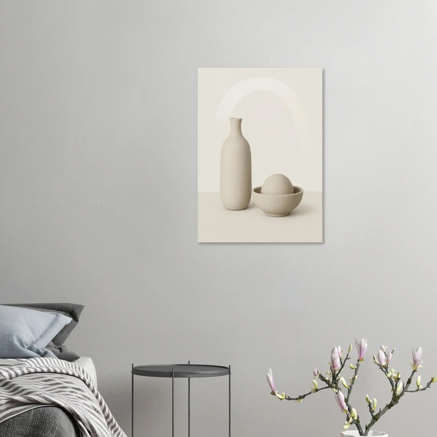 Minimalist Ceramic Forms Poster - Subtle Earth Tones | Modern Aesthetic Wall Art in 29 Sizes