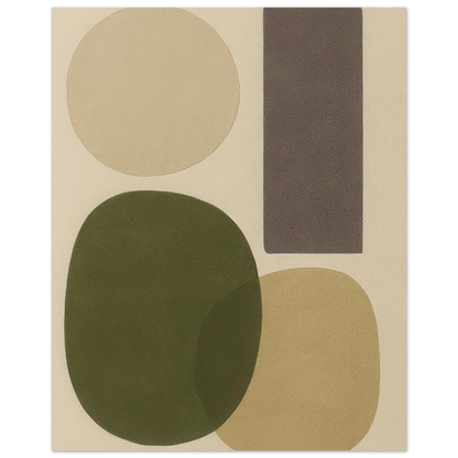 Abstrakt Minimalistisk Jordnära Geometrisk Affisch