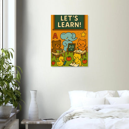 Lekfull Skolstart: 'Let's Learn!' Konsttryck för Barnrummet