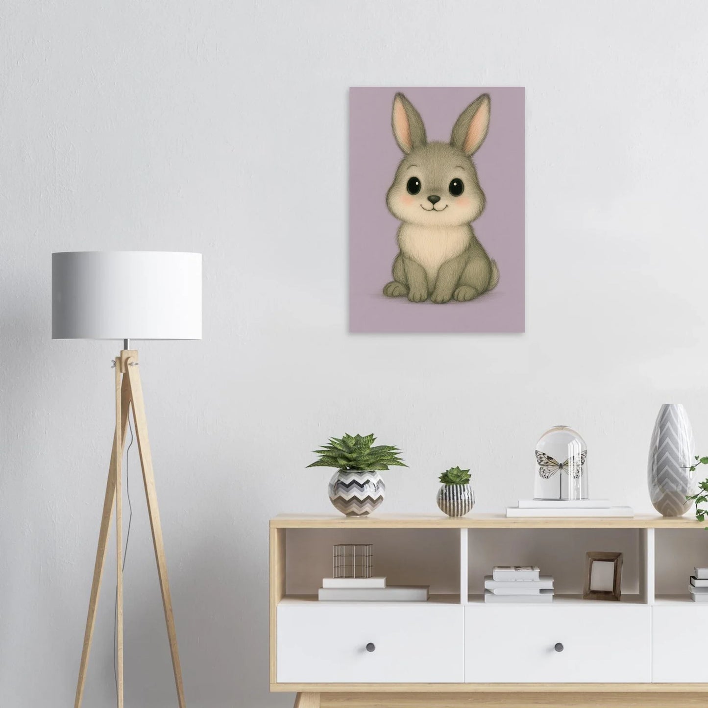 Söt Kanin | Charmig Blyertsteckning Djurkonst Poster
