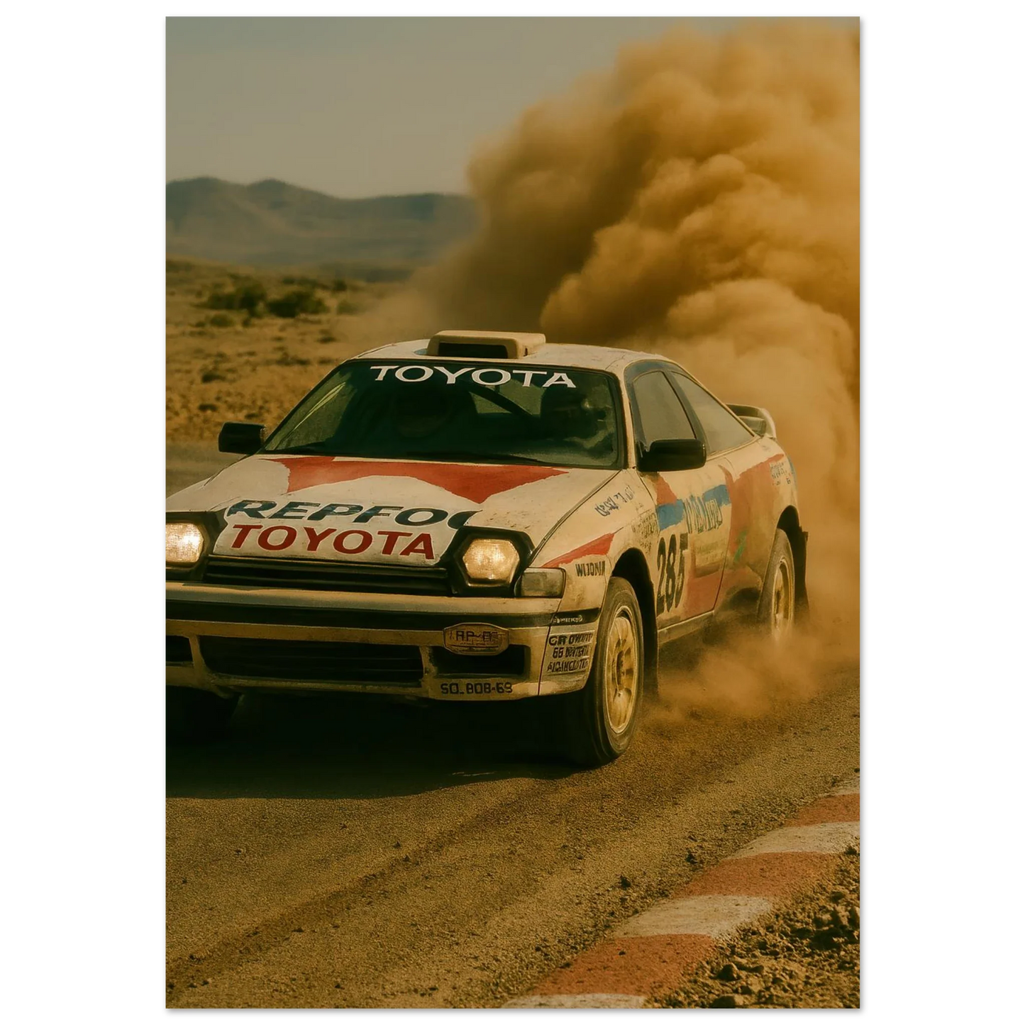 Bilar: Rallycross Retro - Dynamisk Väggkonst i Olika Storlekar