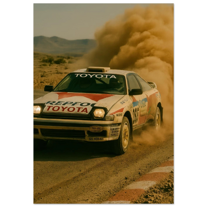 Bilar: Rallycross Retro - Dynamisk Väggkonst i Olika Storlekar