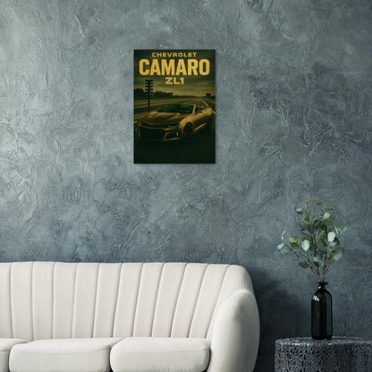 Chevrolet Camaro ZL1 Golden Hour Drive Poster – Iconic Muscle Car Wall Art