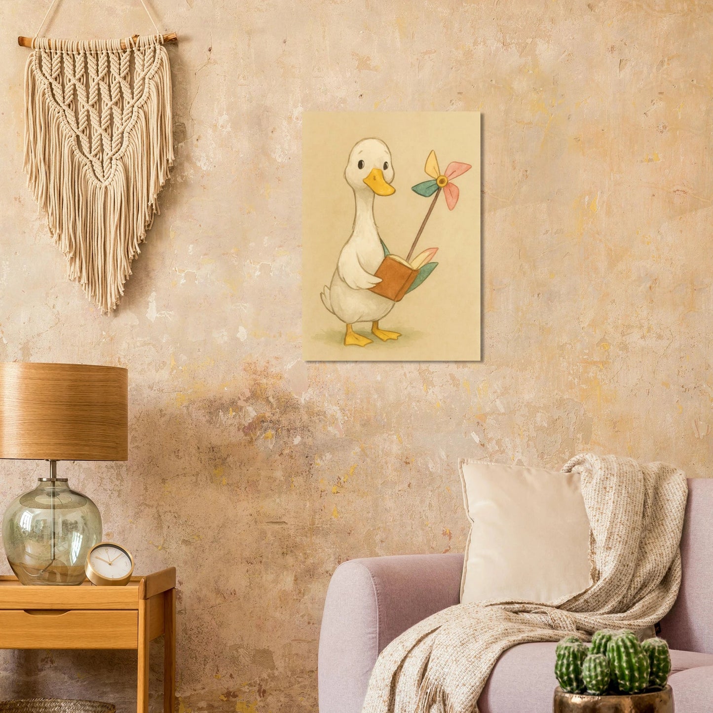 Barn Owl Storytime: Whimsical Watercolor Print for Nurseries & Playrooms