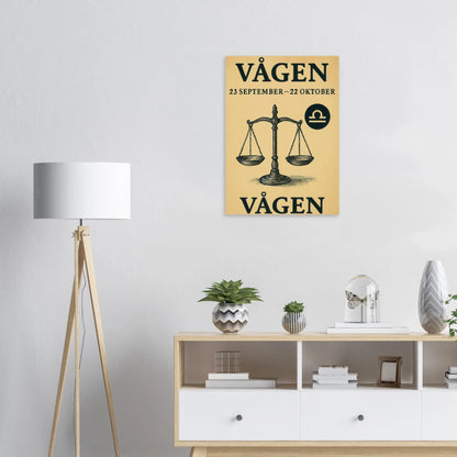 Retro Vågen Stjärntecken Konsttryck – Elegant Vintage Zodiac Poster