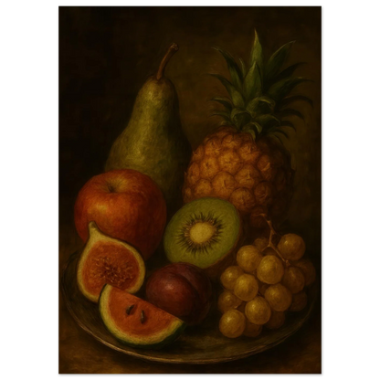 Frukter – Classic Still Life Fruit Art Print in Rich, Warm Tones