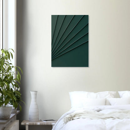 Abstrakt / Minimalistisk Poster i Skoggrön: Förvandla ditt rum med modern, strukturerad konst i olika storlekar