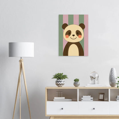 Söt Panda Konsttryck – Charmig och Lekfull Konst för Barnrummet, Tillgänglig i Flera Storlekar