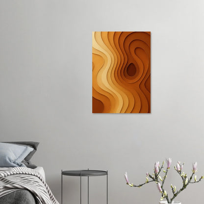 Minimalistiska Jordtoner – Modern Vågkonst Poster i Flera Storlekar