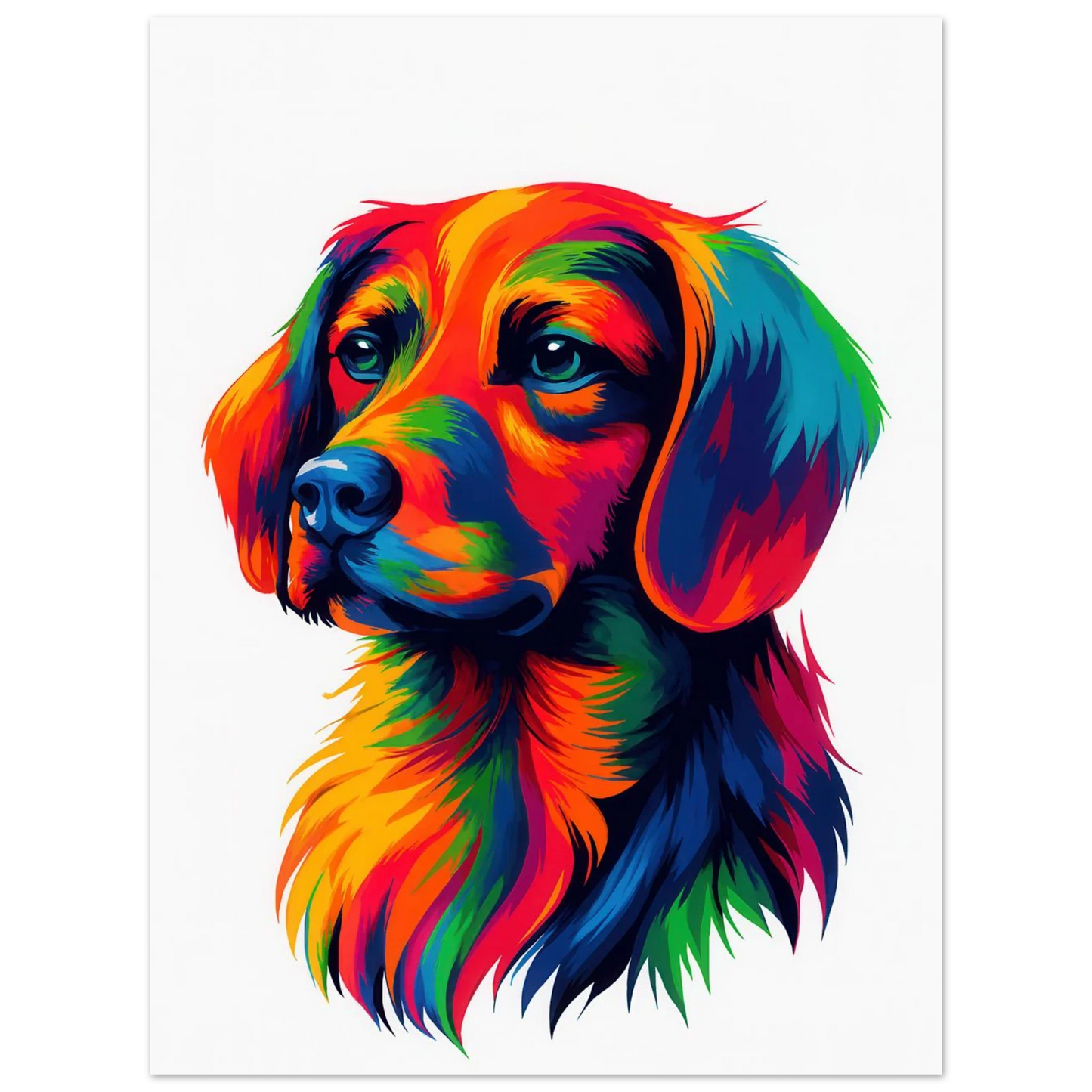 Färgglad Hundkonst – Levande Pop Art Tryck Djur