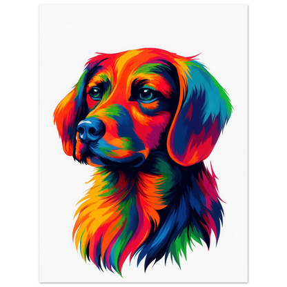 Färgglad Hundkonst – Levande Pop Art Tryck Djur