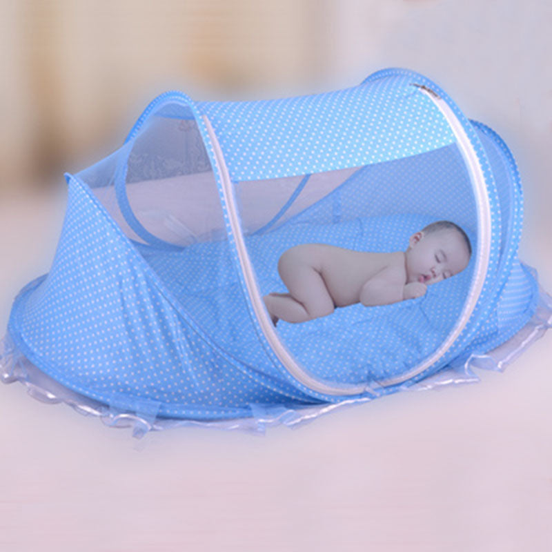 Hopfällbart myggnät för baby 0–2 år | Trygg & ventilerad sovplats