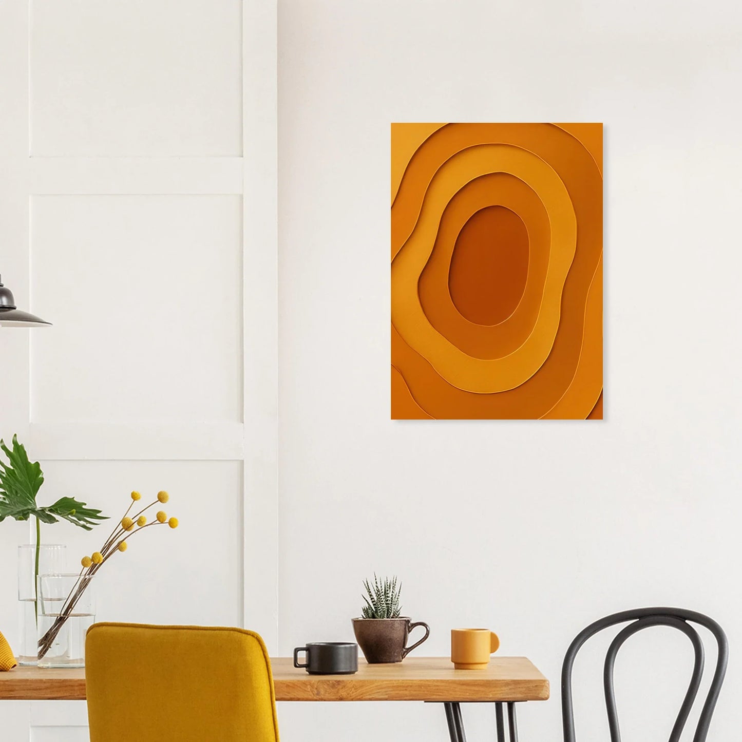 Abstrakt Terracotta Delight - Modern Minimalist Orange Art Print