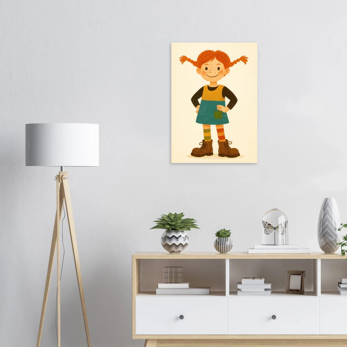 Pippi Långstrump Klassisk Poster – Livfull Konst för Barnrummet