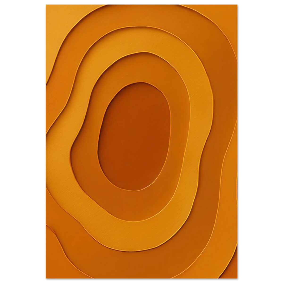 Abstrakt Terracotta Delight - Modern Minimalist Orange Art Print