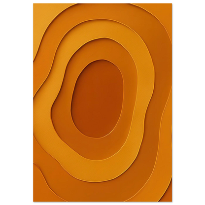 Abstrakt Terracotta Delight - Modern Minimalist Orange Art Print