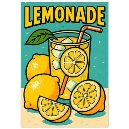 Fresh Lemon & Greenery Poster - Choose Your Perfect Size