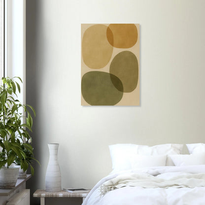 Minimalist Organic Shape Art Print – Earth Tones Abstract Poster