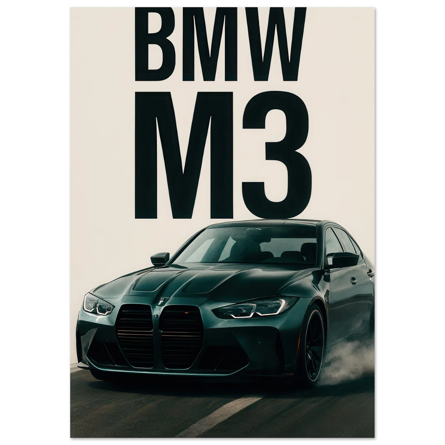 BMW M3 Performance Poster - Exklusiv Bilkonsttryck i premiumkvalitet