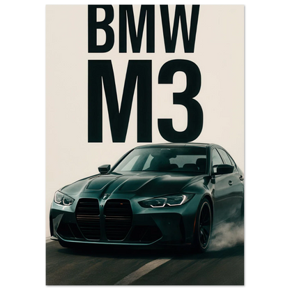 BMW M3 Performance Poster - Exklusiv Bilkonsttryck i premiumkvalitet