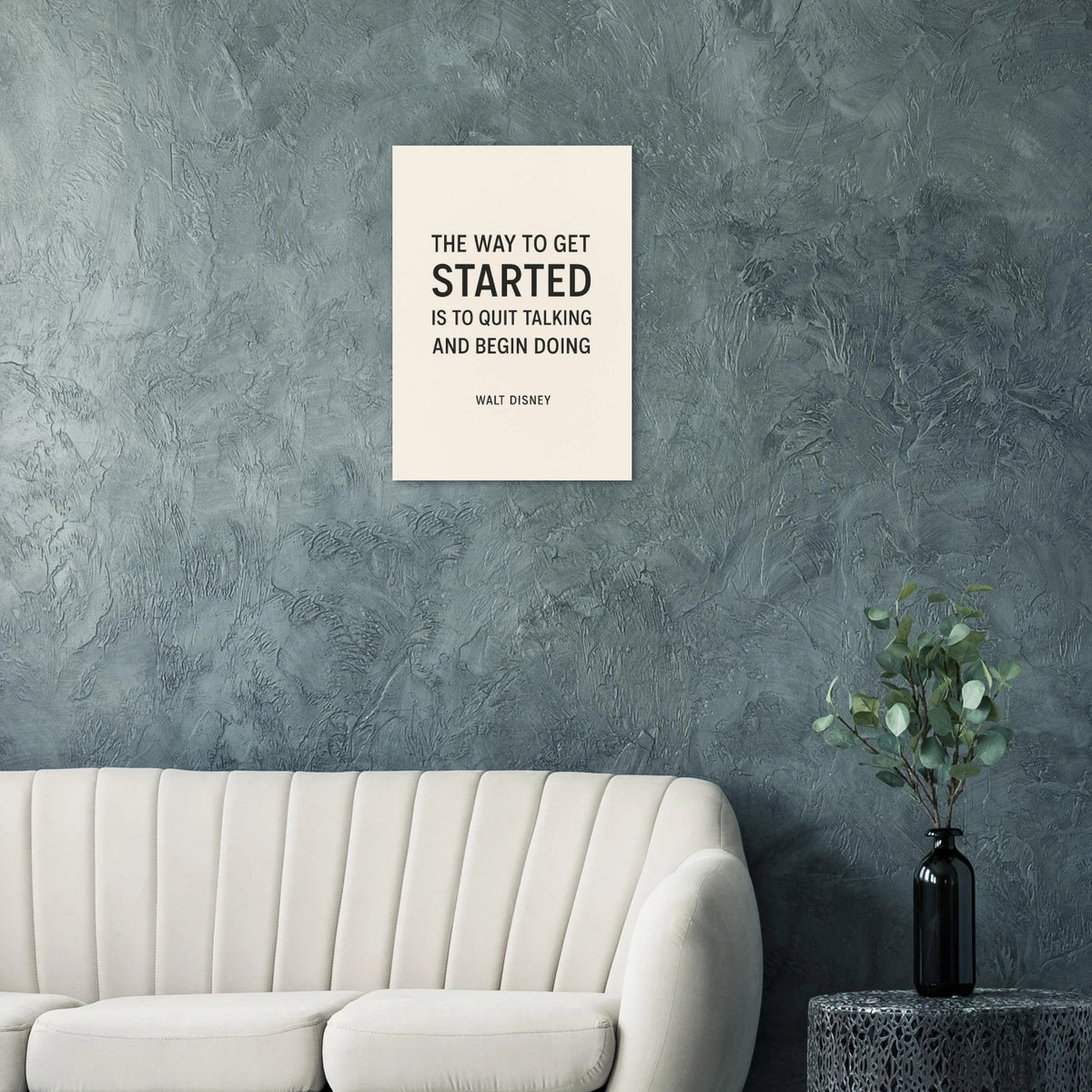 Walt Disney "The Way To Get Started" Inspirational Quote Art Print Poster
